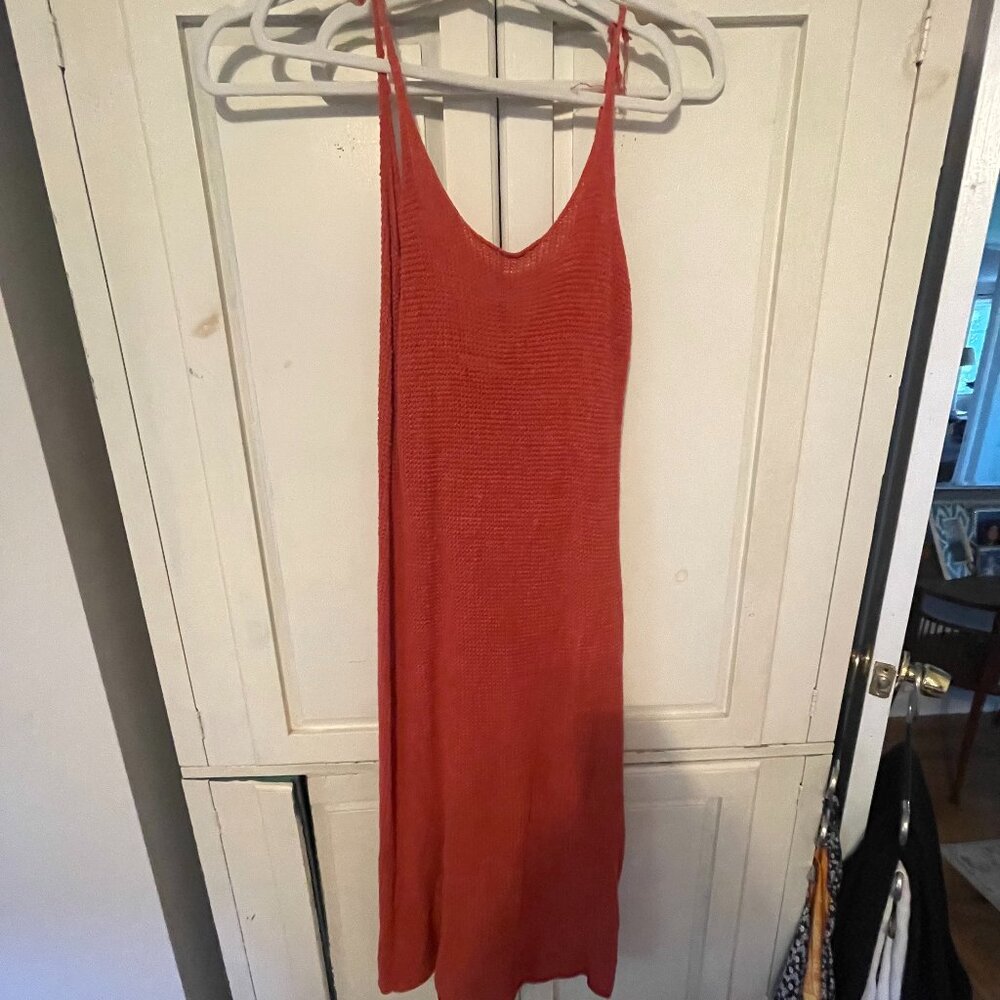 Onia Crochet-Knit Linen Dress Size L